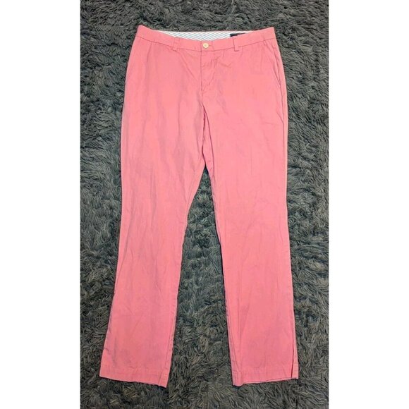 Vineyard Vines Slim Fit Chino Salmon Pink Breaker Pants Men's Size 34X32 EUC! - Picture 2 of 11